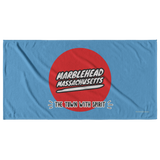 Marblehead, Town With Spirit, Red Circle - Beach Towel v2