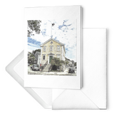 Marblehead - Old Town House Sketch Color 7x5 Note Card